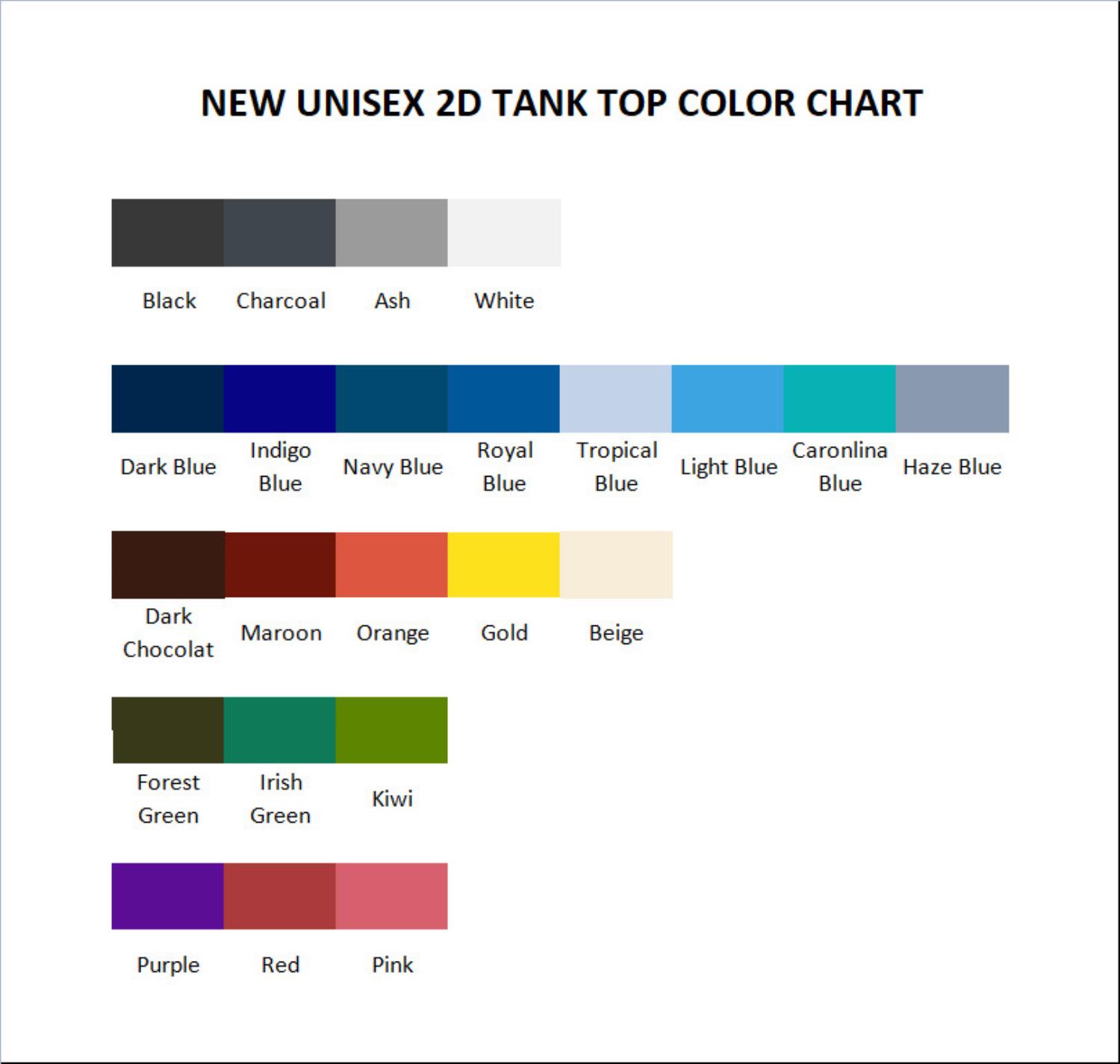 tank top color chart - CORTIS Shop