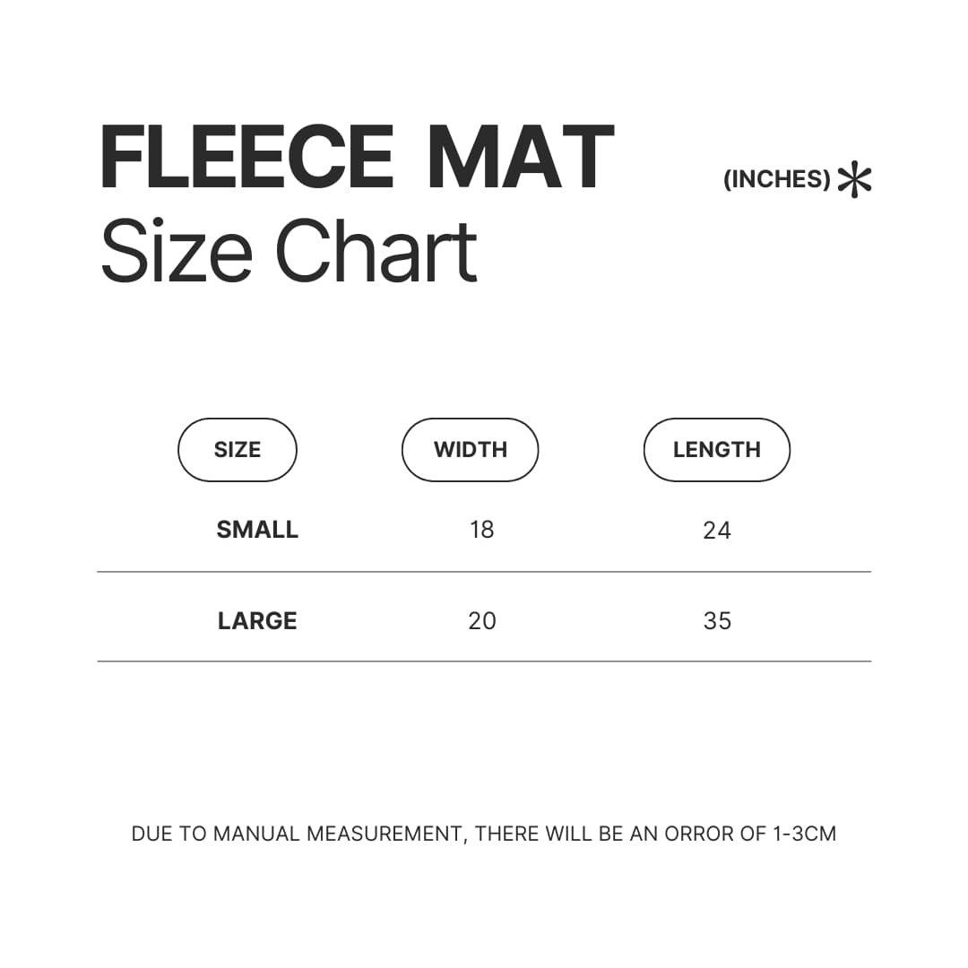 Fleece Mat Size Chart - CORTIS Shop