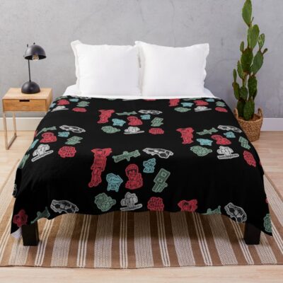 CORTIS Green Tracklist Sticker Throw Blanket