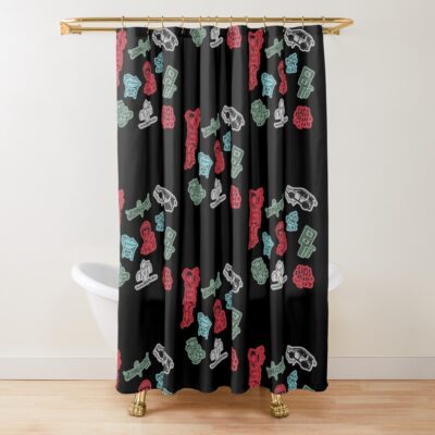 CORTIS Green Tracklist Sticker Shower Curtain